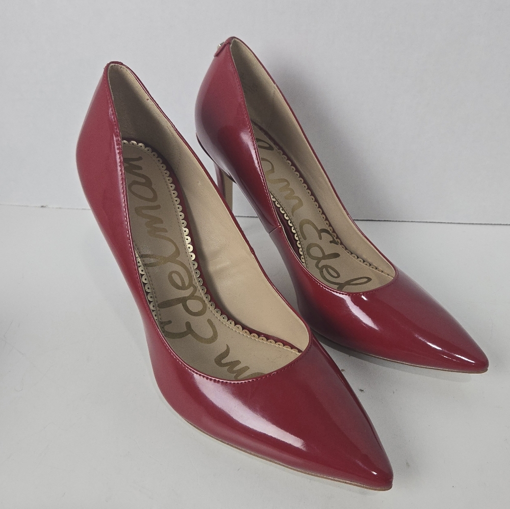 Sam Edelman red patent leather heels